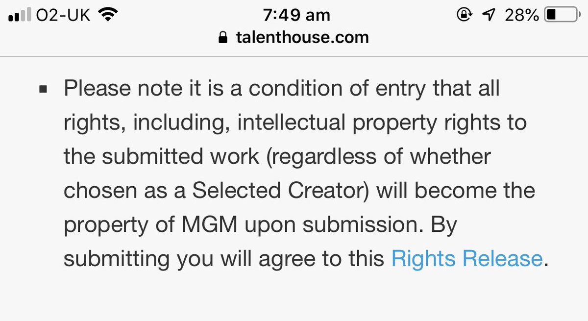 TheNoisyPencil's tweet photo. Illustrators, please DO NOT enter this competition.

Actually, if you’re a @talenthouse user, please close your account. 

- Asking for free work
- all rights becoming property of MGM
- small payment for winner 

It’s ridiculous coming from such a big film franchise like this. https://t.co/xtUcxlhMCI