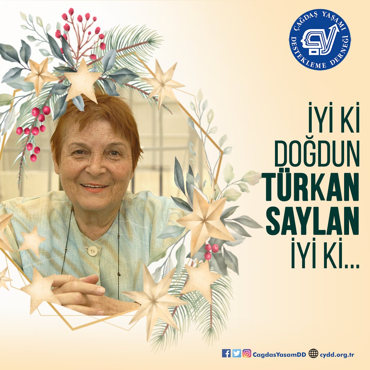 İYİ Kİ DOĞDUN TÜRKAN SAYLAN!

İyileştirdiğin lepralı hastalarında, onların çocuklarında...
İnsan sevgisiyle hastalarına hizmet eden hekim öğrencilerinde...
Senin aracılığınla okulla tanışan binlerce kız çocuğunda...
Binlerce erkek çocuğunda...
Binlerce üniversiteli gençte...