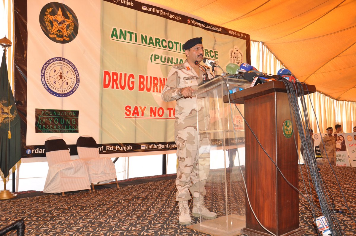 anf_rd's tweet photo. Drug Burning Ceremony - 2019 Held at Paragon City, Barki Road Lahore https://t.co/6MTaT4fUwW
