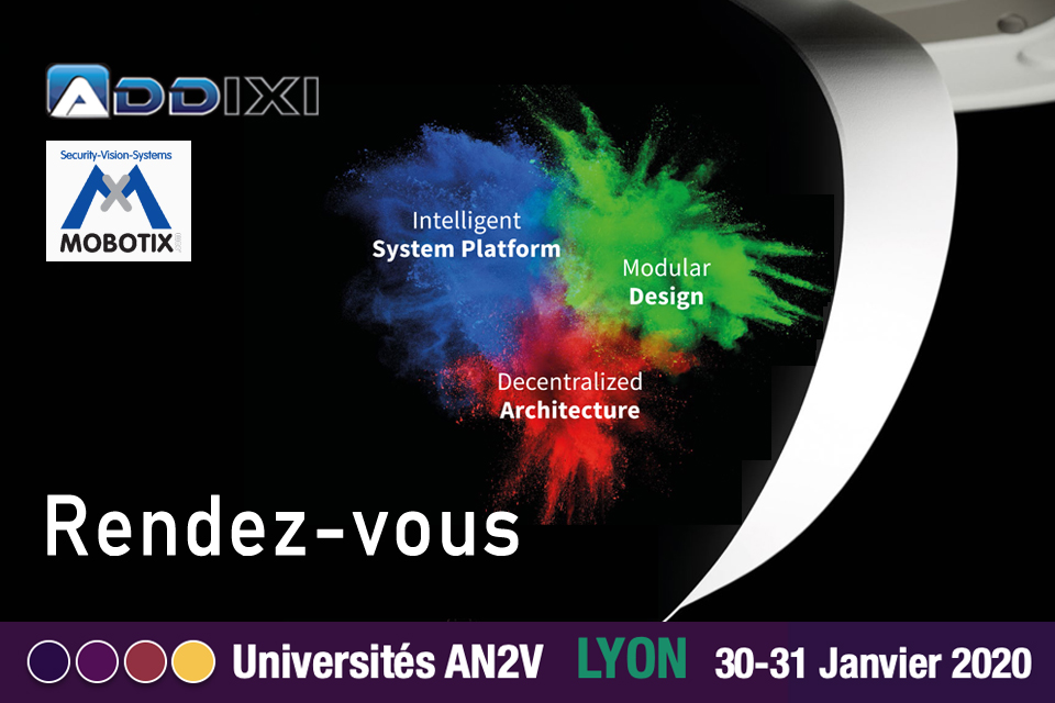 <a href="/ADDIXI_Solution/">ADDIXI</a> et <a href="/MOBOTIX_AG/">MOBOTIX AG</a> à Lyon les 30 et 31 janvier 2020 pour les Universités de l'<a href="/AN2V/">Dominique Legrand</a>, inscirvez-vous dès à présent an2v.org/universites-an…, #Lyon #Security #videosurveillance #videoprotection #addixi #addlock #suretedesbatiments