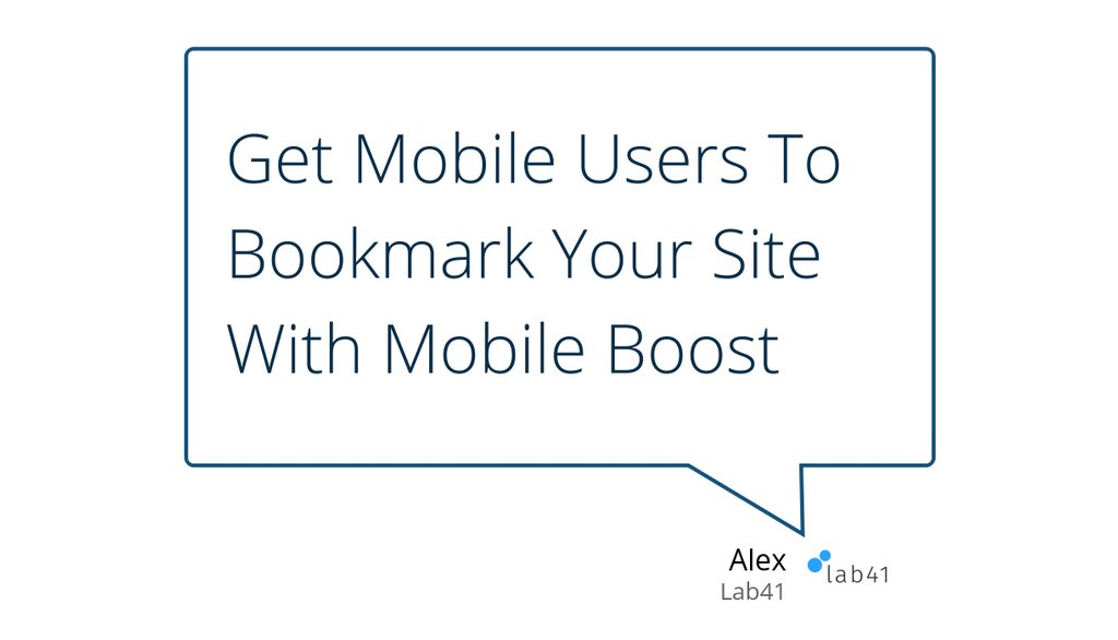 Lab41_'s tweet image. Last year, we wrote an article: "Get Mobile Users To Bookmark Your Site With Mobile Boost" lttr.ai/LKCN #Lab41 #MobilePhone #MobileBoost #SmallBusinessWebsiteDesign