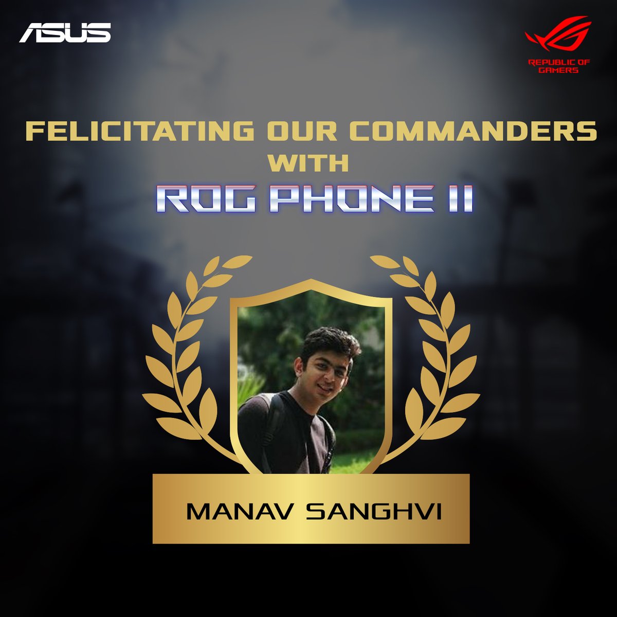 ASUS_ROG_IN's tweet photo. Agents, your contributions have helped Agent ROG reach the ultimate weapon. Congrats to our commanders Anjali Singh, Vihang Garud & Manav Sanghvi on being felicitated with the #ROGPhone2! #CrackTheCode2 #WorshippedByGamers #LovedByTechGurus https://t.co/lJhnkU4q2T