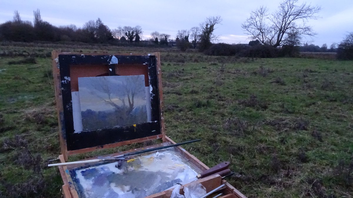 Painting Plein Air is not for every artist, but you do miss some beautiful skies.

#pleinair #Cambridgeart #Fenditton #artist #enpleinair #painting #landscapepainting #landscapelovers
#peace #sunsets