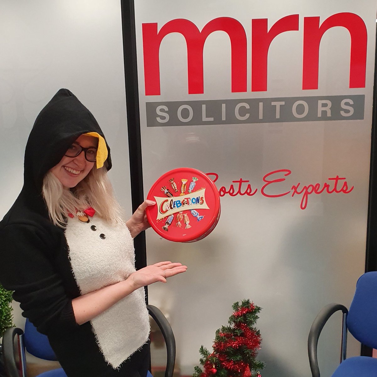 Congratulations to our Kathryn Regan for being voted as best dressed for #ChristmasJumperDay! We hope you enjoy your chocolates!