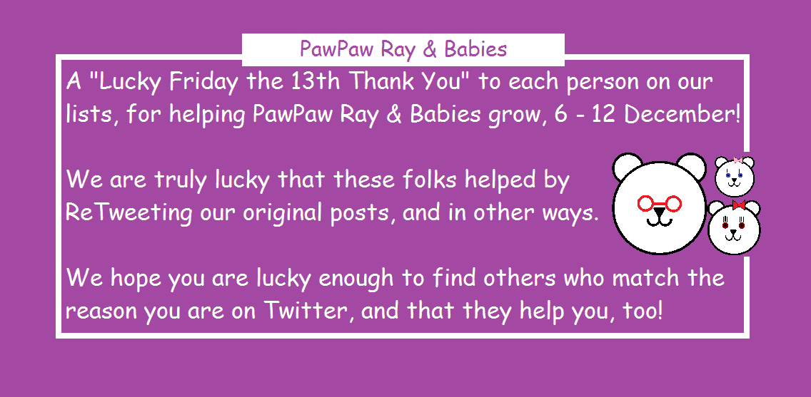 pawpaw_ray's tweet photo. Last week's Fine Nine๐ป
@VALERIEBUCK20
@BOLSKITTY
@MQUIGLEY1963
@VISITFORTWAYNE
@MYCOPARENTER
@GRANDMA_BOBBINS
@OPARENTING
@ELVESUPNORTH
@REMYS_DAD
#FF #FollowFriday #ThankYou #Gratitude #ShareTheLove #Follow #FFLove #Follow_VIP https://t.co/rK4LGALK4D