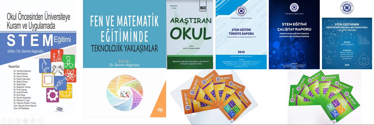 Kitaplarımız hakkında bilgi:

✔️STEM: aniyayincilik.com.tr/kitaplar/okul-…

✔️FM Teknolojik Yaklaşımlar: aniyayincilik.com.tr/kitaplar/fen-v…

✔️3 STEM Rapor kitabı: aydin.academia.edu/DevrimAkgunduz

✔️Araştıran Okul-Teknoloji Entegrasyonu: idefix.com/Kitap/Arastira…

✔️BİL STEM: devrimakgunduz.com

#STEM