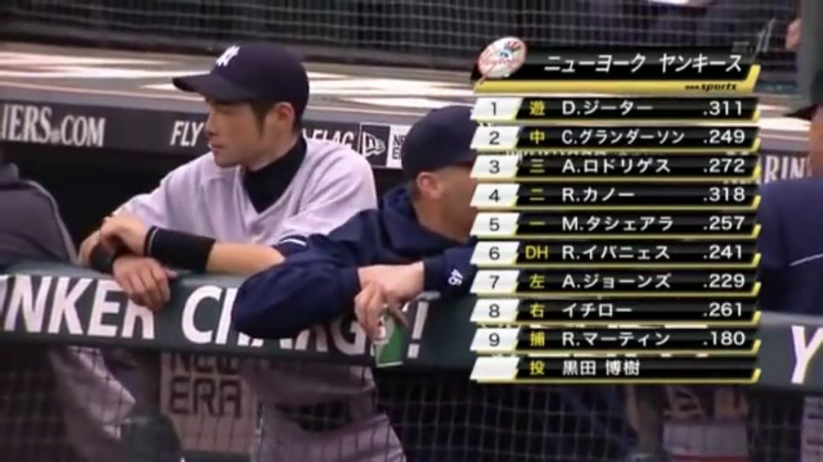 イチローが2012年にヤンキースへトレードされた直後のヤンキースの