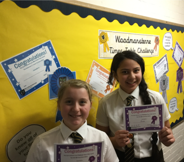 Woodmansternesy's tweet photo. Congratulations to Mia and Anna in Year 6 who have both achieved their Platinum Times Table Awards today. Well done girls! #CelebratingSuccess #MathsGeniuses https://t.co/2H9cVxwNaQ