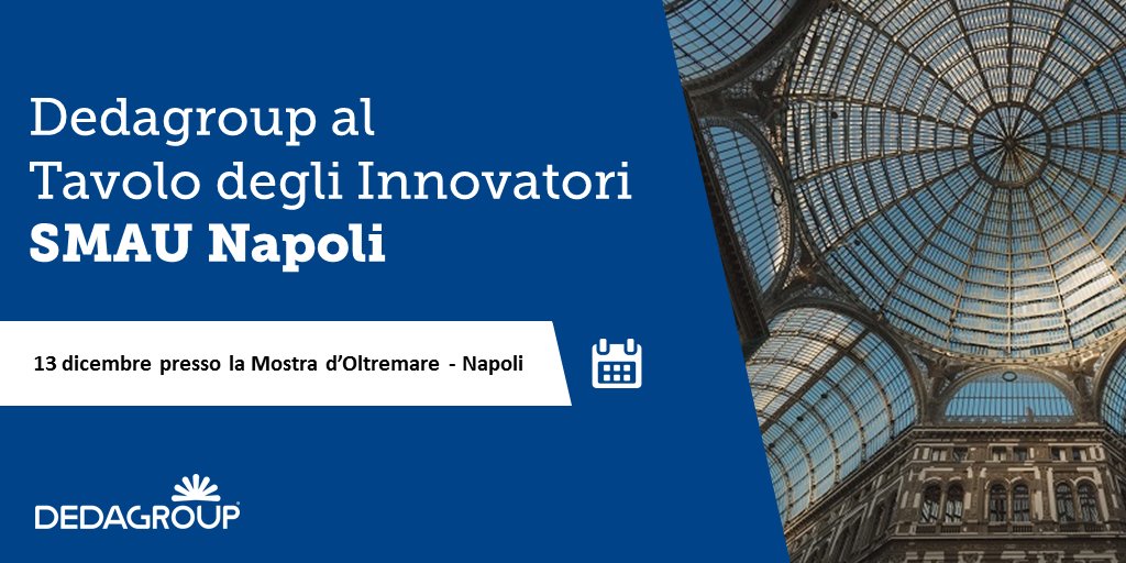Oggi siamo a #SMAU per parlare di innovazione: <a href="/ainzarac/">ain zara consorti</a>, Technology &amp; Innovation Manager di Dedagroup, parteciperà al Tavolo degli Innovatori per condividere le esperienze e le best practice del Gruppo in materia di #openinnovation. Info &gt; bit.ly/tavolo-innovat…