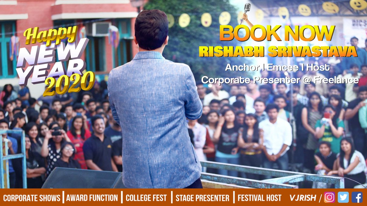 VjRISH's tweet image. Enjoy this New Year Party with Anchor Rishabh Srivastava and for an amazing experience.
#anchorrishabhsrivastava #anchorrishabh #anchor #host #vj #vjrish #emcee #corporatepresenter