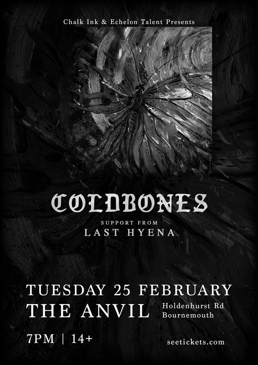 NEW SHOW!
25.02.20

Combining elements of prog, shoegaze, metal &amp; atmospheric soundscapes, <a href="/Coldbonesuk/">Coldbones</a> present a fresh and engaging take on post rock. Intelligent arrangements &amp; atmospheric layers are plentiful &amp; many curve-balls to shock and surprise.

bit.ly/ColdbonesTheAn…