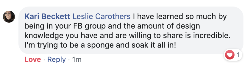 tkpleslie's tweet image. Kari gave me her written permission to share this testimonial she wrote to me re: the value she&apos;s receiving from my Facebook Group: #DesignWealth. 

To Request To Join -&amp;gt; if you are an interior designer, too? 

facebook.com/groups/designw… 

#DesignInfluencersCon
#HPMKT
#LVMKT
