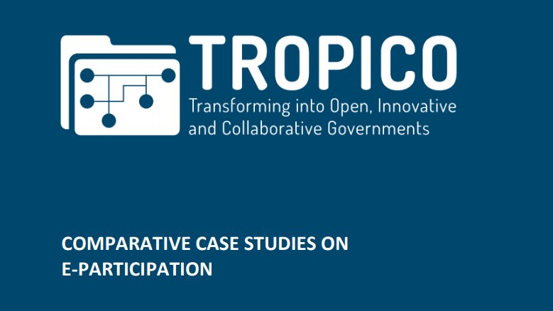 How are e-participation platforms in Europe organised and administered? Does internal and external collaboration of the governments affect performance of such initiatives? Find out in the TROPICO case studies on #eparticipation: bit.ly/36uaEWr