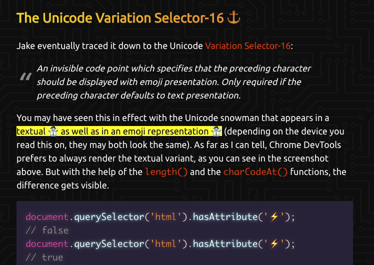Scroll to Text Fragment URL in action, the document is scrolled to the selected fragment.