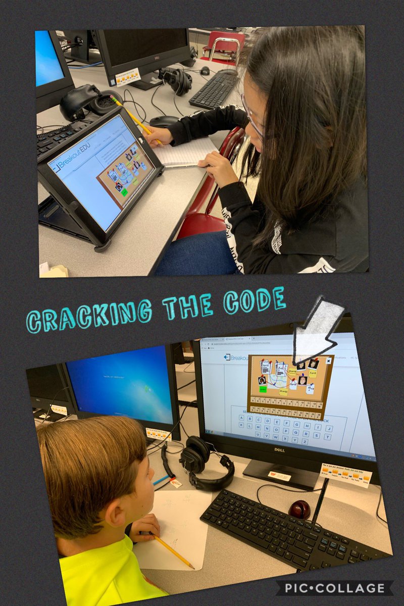 HHTechLab1's tweet photo. @breakoutEDU cracking the code this morning as we close out #computerscienceweek2019 in our Tier 3 class #HourofCode2019 #algebra #forensics @MhazenHH @kbceducation https://t.co/PvI19gKh2j