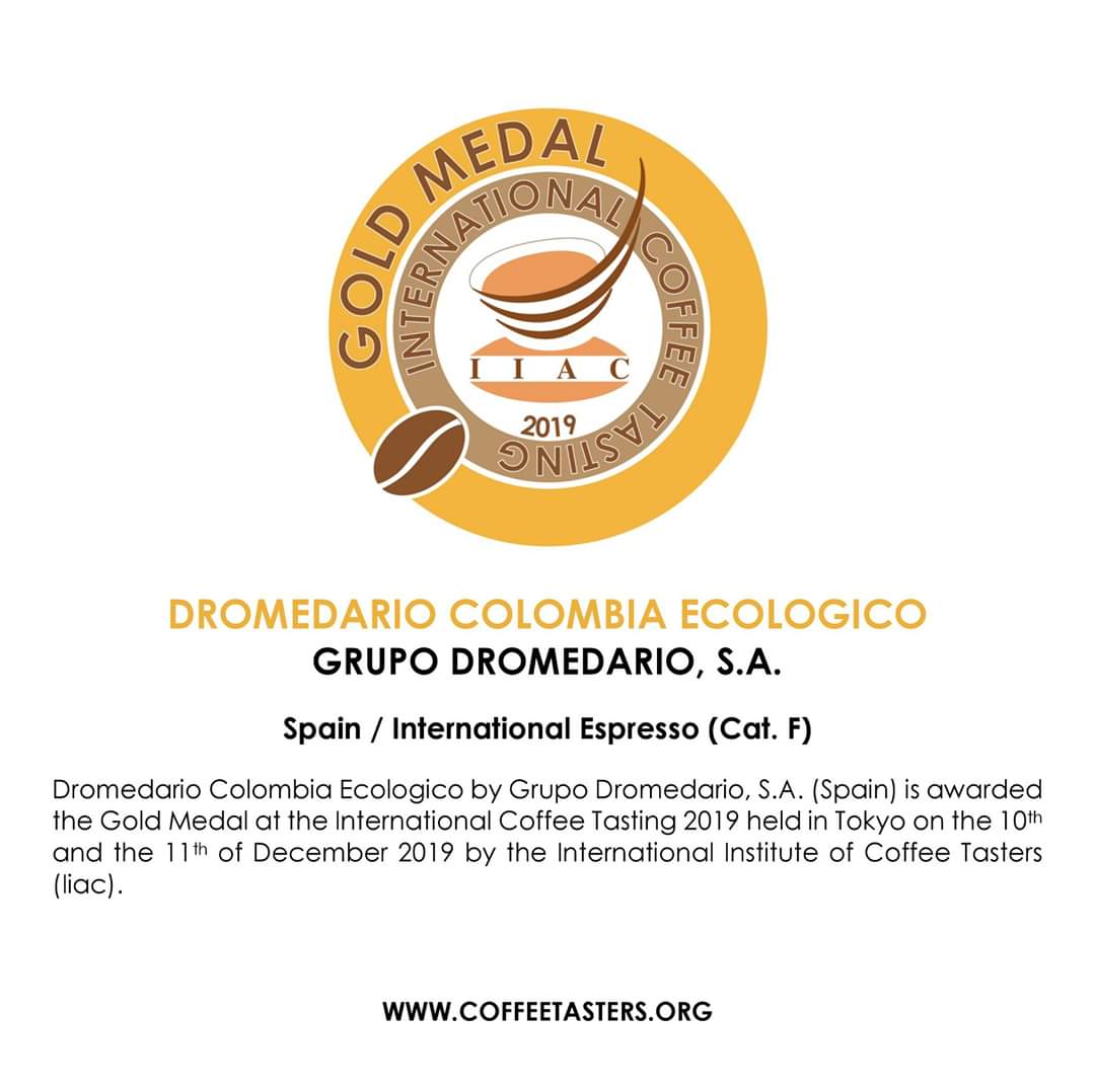 grupodromedario's tweet photo. Nuestro café Colombia Ecológico ha recibido 1 Medalla de Oro en el #InternationalCoffeeTasting2019 en la categoría International Espresso. Con Canadá, somos el único país que ha obtenido medalla de oro en esta categoría sin contar a las marcas asiáticas: https://t.co/vpMwoSVchj https://t.co/M9P7qzg8hD