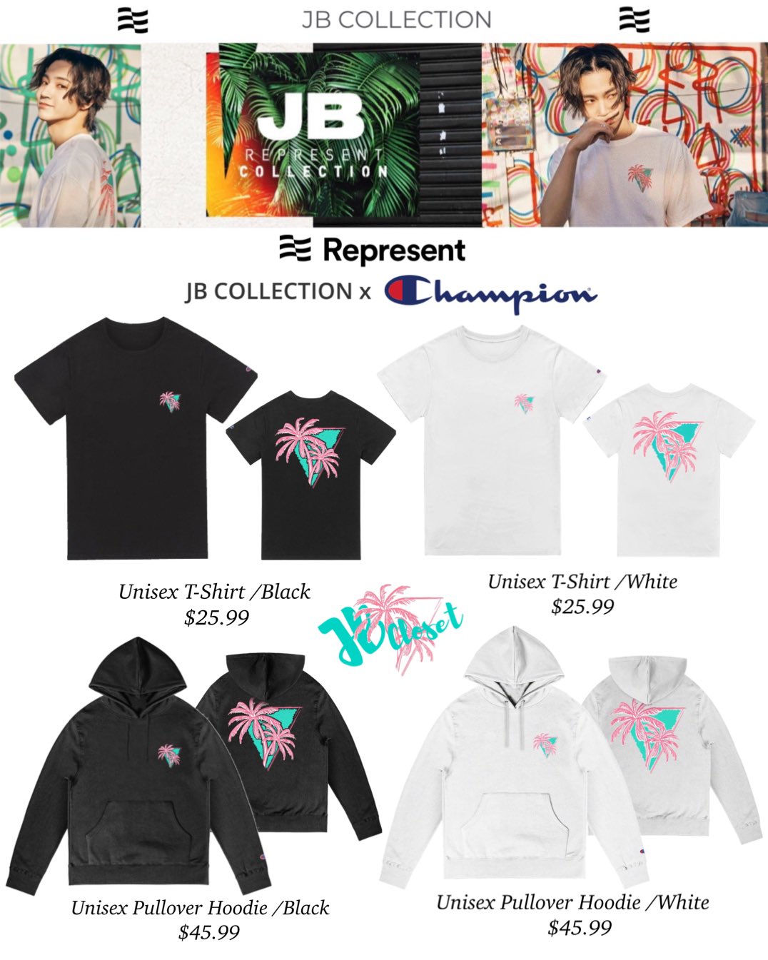 JAY B's Closet on X: REPRESENT X JB COLLECTION Even with colder, winter  months ahead, the summer-inspired collection reflects JB's mindset and love  for finding PARADISE wherever you may be. #GOT7 #갓세븐 #