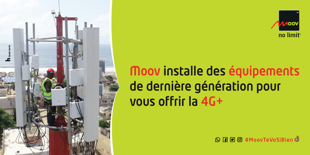 MoovAfricaBenin's tweet image. Œuvrer pour un #Benin nouveau, avec une connexion Internet à la pointe de la technologie moderne, c'est notre devise. 

Adoptez la #4GPlus, passez à la vitesse supérieure 🚀📈

#MoovBenin #wasexo #MoovInternet #Moov4G #Moov4GPlus #MoovTeVaSiBien👌🏾