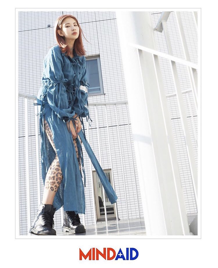 MINDADE(マインドエイド)】触手ガーゼシャツ ショート ブルー