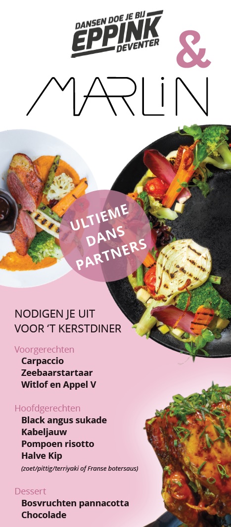 Wat een heerlijke vooruitzicht! Vanavond de eerste pré-Kerstgala's diners bij Marlin Deventer. Het water loopt ons in de mond. En daarna dus ook nog een gezellige avond dansen... Een goede combinatie al zeggen we het zelf. #dansen #dineren #deventer #dansendoejebijeppink