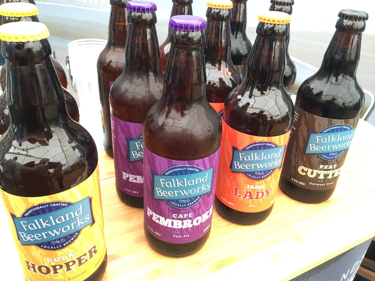 FalklandsinUK's tweet photo. After a busy week, what better way to relax into that #FridayFeeling, than with a pint of #Falklands #Beerworks #beer, from the world's most southern #RealAle #Brewery @CAMRA_Official; or try a tipple of #Darwin's #Falklands #Gin? https://t.co/S8nT0mgw0P & https://t.co/44KkLgbPnR https://t.co/uDwKR5Htvz