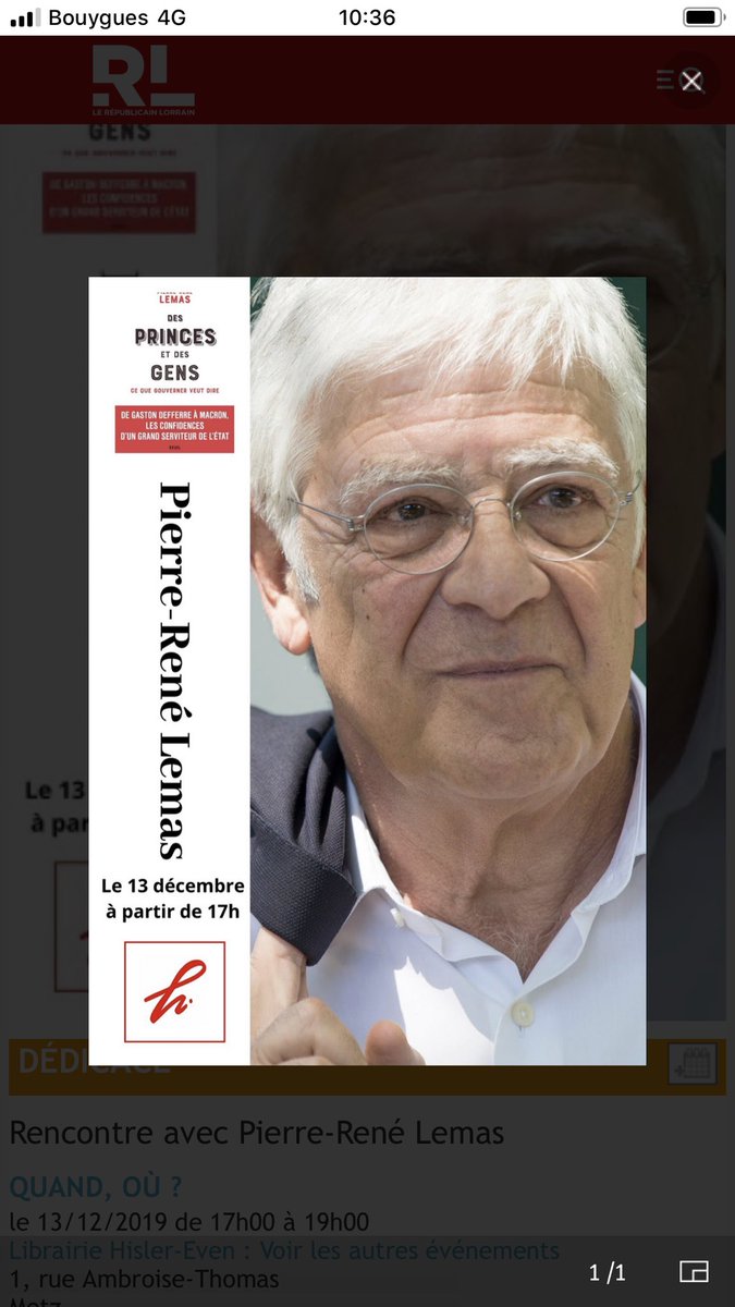 Bonjour. Rendez vous tout à l heure à la librairie Histler à Metz pour une dédicace de 17h à 19h .