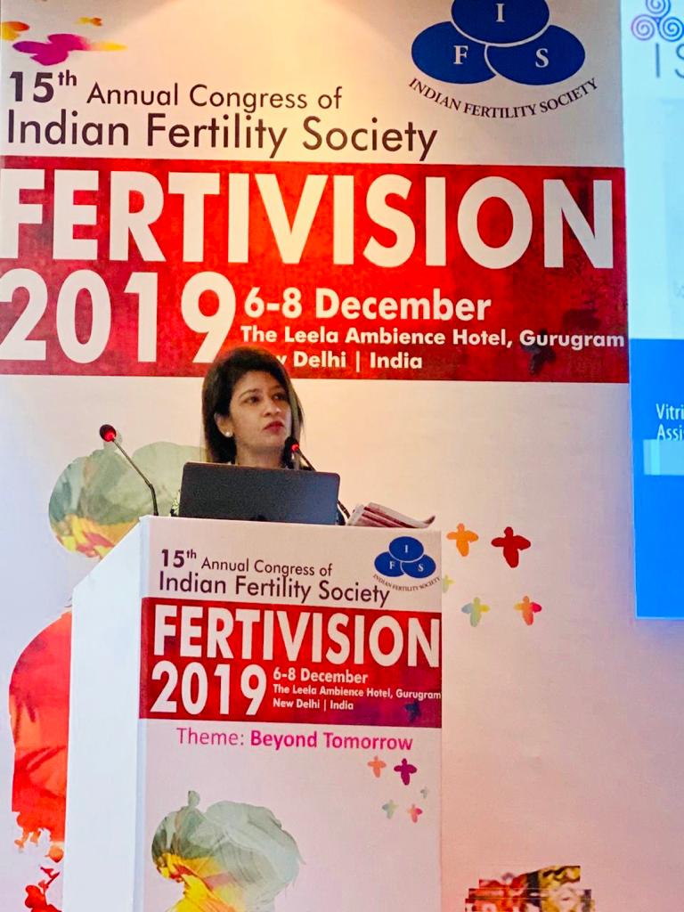 goralgandhi's tweet photo. At Fertivision 2019-giving a talk on Oocyte vitrification and nuances of Blastocyst Freezing! Congratulations 
@DrPankajTalwar
 for such a successful show and your hard work! #fertivision2019 #fertilityworkshop #oocytevitrification #blastocysttransfer #indonipponivf #goralgandhi https://t.co/mG9C89oWwm