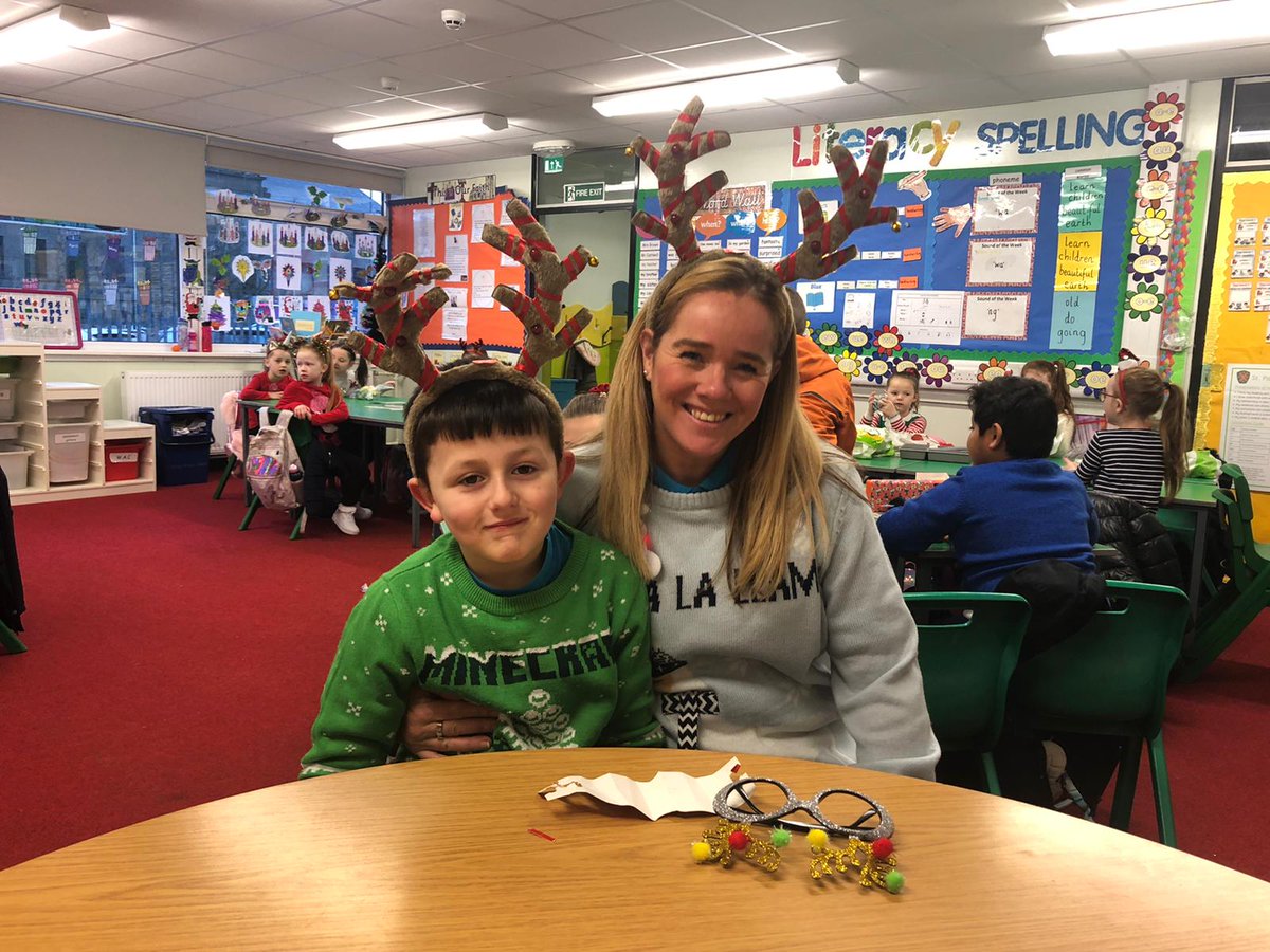 StPatricksPS's tweet photo. Looking good in their Christmas jumpers &amp; antlers! https://t.co/L3sv7mZPwL