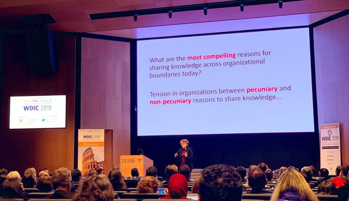 There are compelling reasons for #openinnovation : #societalchallenges  are not jokes but knowledge sharing is the #Solution! Amazing @anitamcgahan  #keynotespeaker #WOIC2019 @GarwoodCenter @UniLUISS @PNO_IT