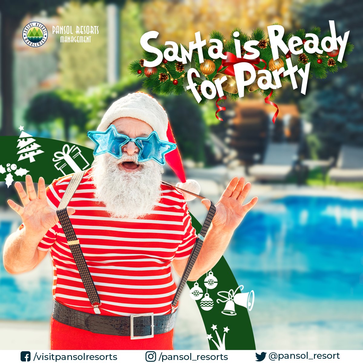 LagunaResortsPH's tweet image. ‘Tis the season for the jolliest parties! Even Santa &amp;amp; his elves are party ready!! Come &amp;amp; Ho! Ho! ho! as he waits for you here in Pansol Resorts!

Discover the real vacation, visit pansolresorts.ph/private-resort…

#REALPansolResorts #PansolResortsPH #REALHolidaysPansolResorts