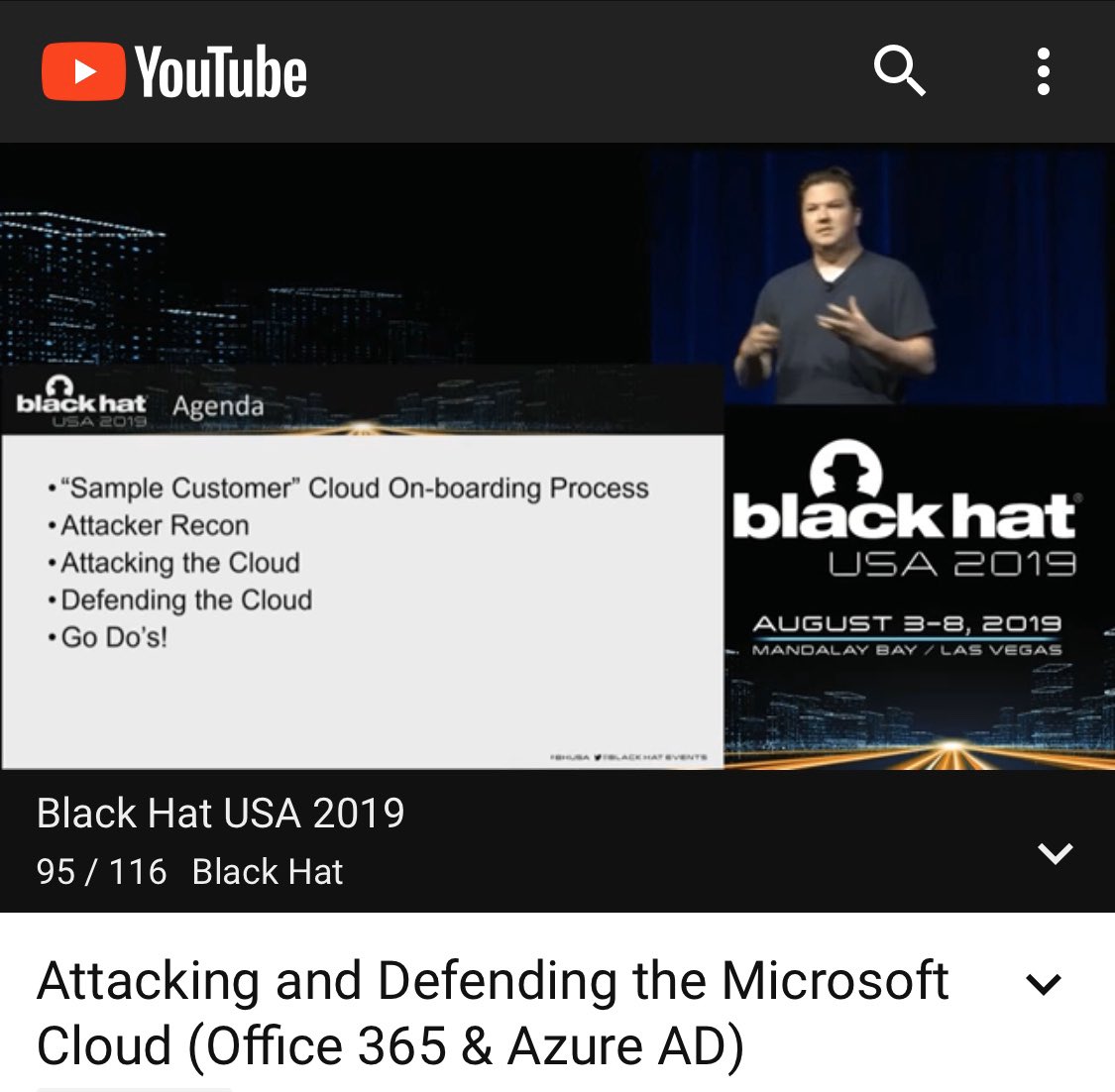 PyroTek3's tweet image. My Black Hat USA talk with @markmorow “Attacking &amp;amp; Defending the Microsoft Cloud (Azure AD &amp;amp; Office 365)” is now on YouTube: 
youtu.be/SG2ibjuzRJM?li…

Slides here: adsecurity.org/?page_id=1352
#BlackHat #AzureAD #Office365 #ProtectAcme