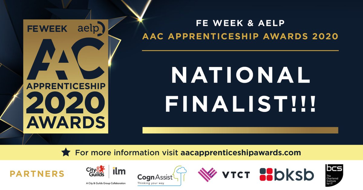 We are delighted to announce that @ManMetUni has been selected as one of just two organisations shortlisted in the 'Digital Apprenticeship Provider of the Year' category at the @FEWeek & @AELPUK AAC #ApprenticeshipAwards2020!