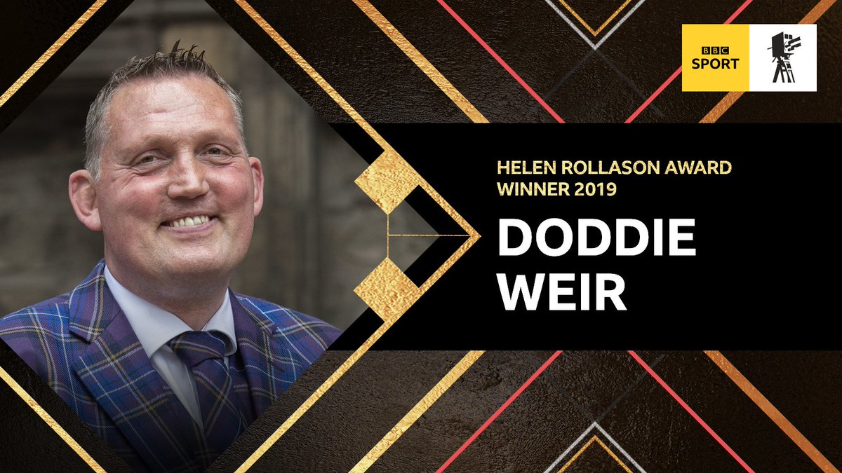 BBCSport's tweet image. We are delighted to announce that the winner of this year's @BBCSPOTY Helen Rollason award is...

🌟 @DoddieWeir5 🌟

Here's why the former @Scotlandteam player is such an inspiration: bbc.in/2RL3eKa

#SPOTY