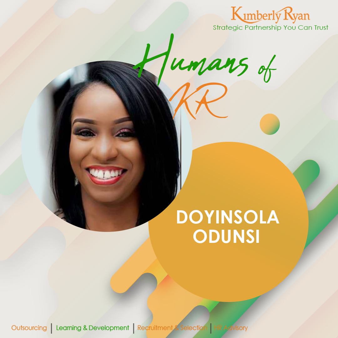 Doyinsola is a Senior Consultant with Kimberly Ryan, At Kimberly Ryan, she is the Team Lead for the Strategy & Communications Department. 
Meet Doyinsola, A Human of KR
#HumansofKR #hrexpert #hrprofessional #teamlead #seniorexecutive #strategicpartnershipyoucantrust