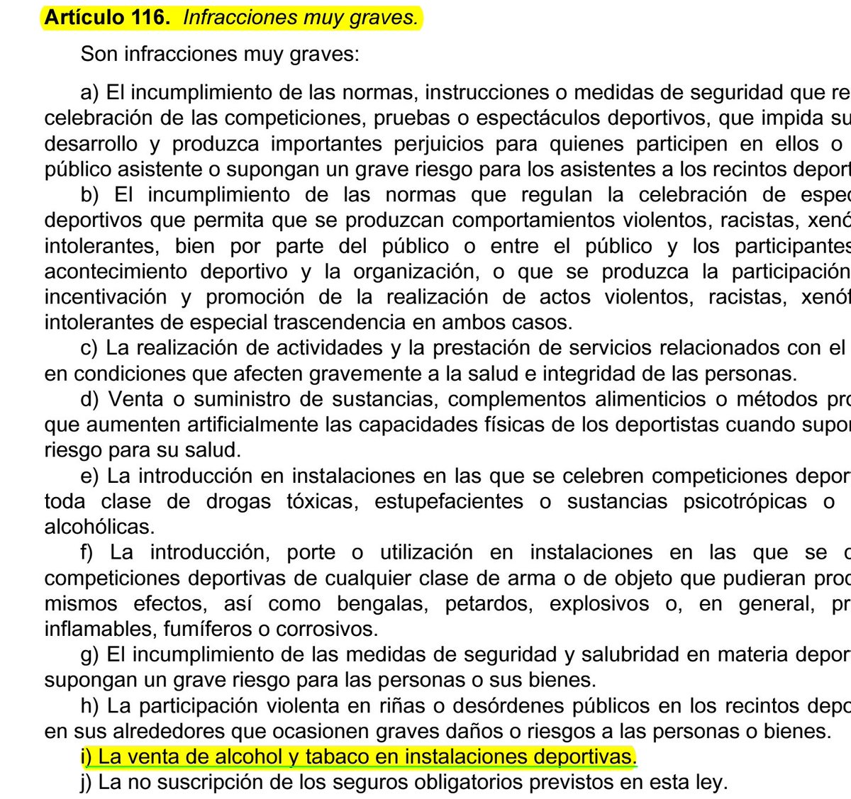 #Marbella le declara la guerra al alcohol en las instalaciones deportivas.

El <a href="/Ayto_Marbella/">Ayto. Marbella</a> según comunicado de uno de los dos concejales de la <a href="/Del_DepMarbella/">Delegación de Deportes de Marbella</a> incumplen la Ley 5/2016 de 19 de julio, del deporte de Andalucía
<a href="/AndaluciaJunta/">Junta de Andalucía</a> <a href="/DeporteAND/">Andalucía es Deporte</a> marbella24horas.es/local/marbella…