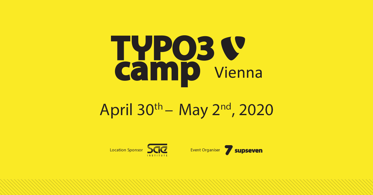 The cat is out of the bag: the next #t3cvie will take place from April 30th to May 2nd 2020 at <a href="/SAEwien/">SAE Institute Wien</a>! Grab your tickets now at xing-events.com/HXLEXYI.html and keep an eye on typo3camp.at for additional info about the event. More details comin' up soon! #TYPO3