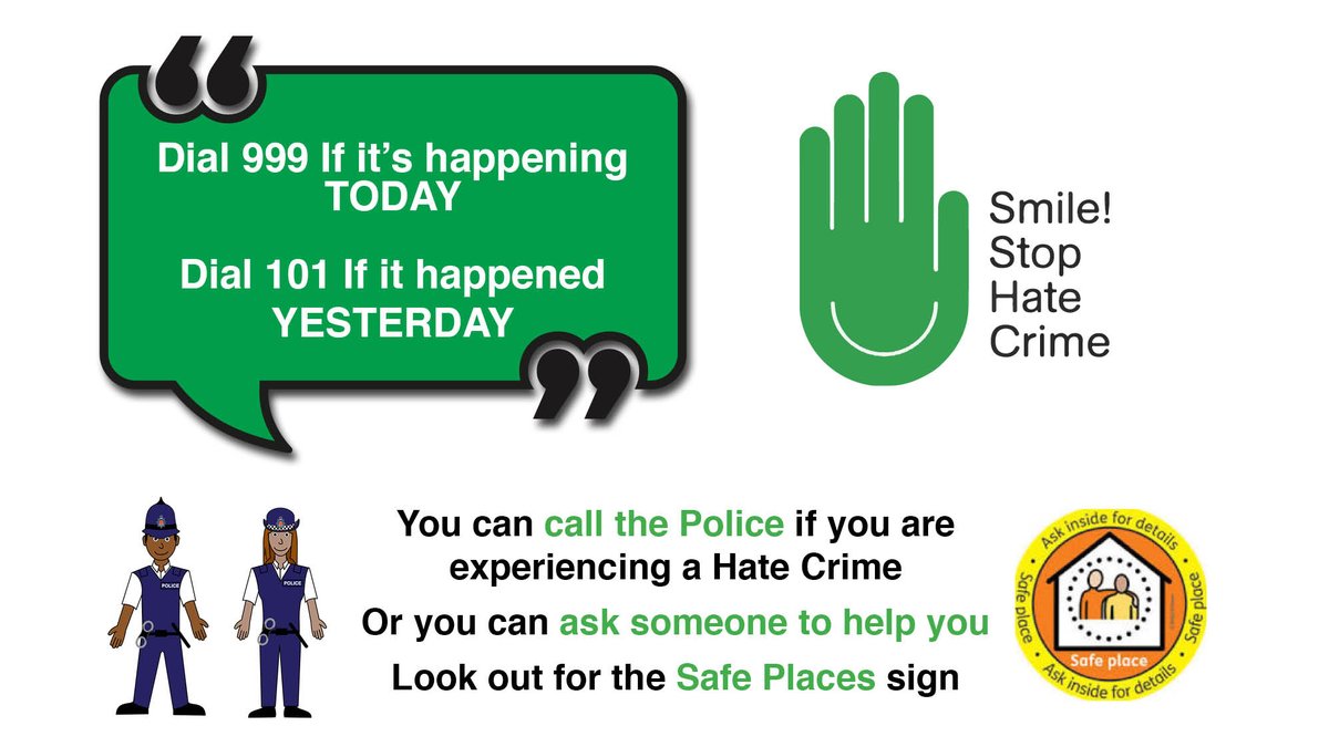 smilestophc's tweet photo. If you are out and about in Nottingham report hate crime when you see it. We are all responsible for a safe community. #NottinghamTogether #commequalities #NottsCC #Learningdisabilities #disabilities #hatecrime https://t.co/tBtupjVj9J