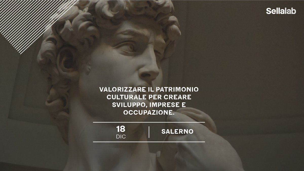 Il patrimonio culturale italiano è inestimabile: ma come valorizzarlo ed essere sostenibili al contempo? Il 18/12, a #Salerno, vi aspettiamo con una serata dedicata a fornire gli strumenti adatti per la sua valorizzazione. Iscriviti ora 👉 bit.ly/PatrimonioCult…