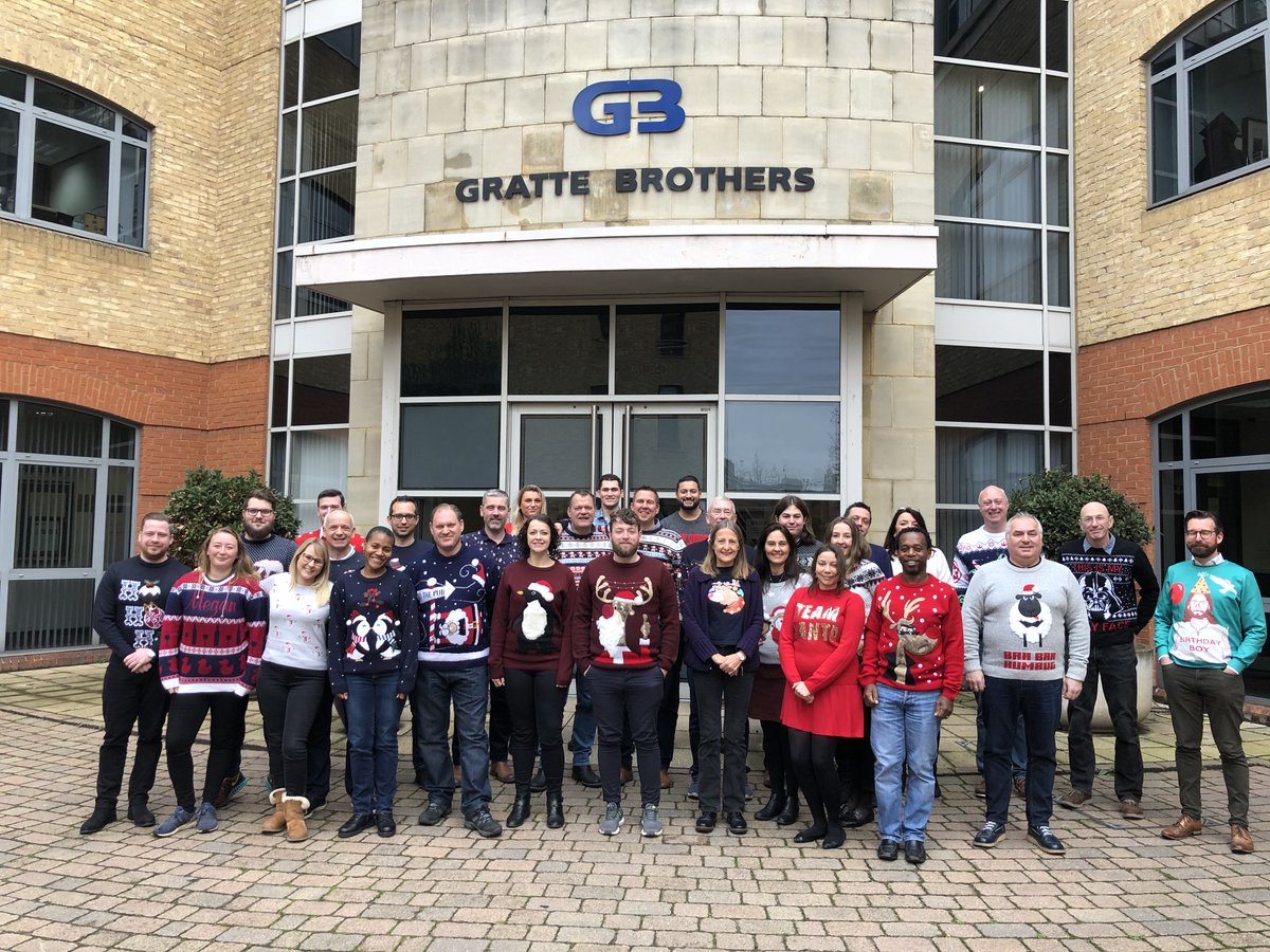 GratteBrothers's tweet image. It's #ChristmasJumperDay2019 at Gratte Brothers! We've dusted off our favourite Christmas jumpers in order to raise money for @age_uk and @savechildrenuk. 

We'll let you know how we get on but in the meantime, here's some of our festive team!