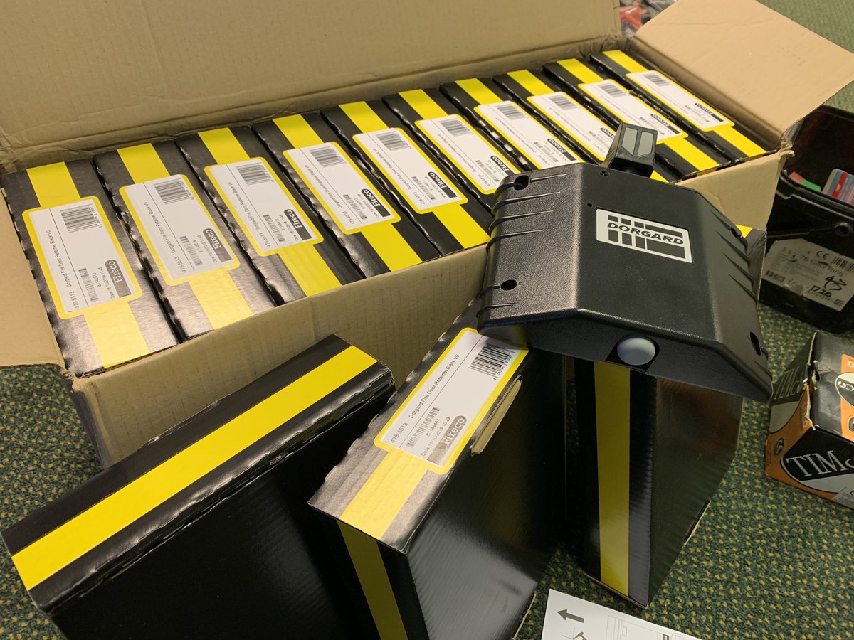 X18 DORGARDS installed yesterday, in a nhs doctors surgery. Customer very happy with the outcome.. contact me for prices or details. DORGARDS are a very good way of keeping fire doors open without wedging them open, yet staying safe and legal.. 🚪 🔥