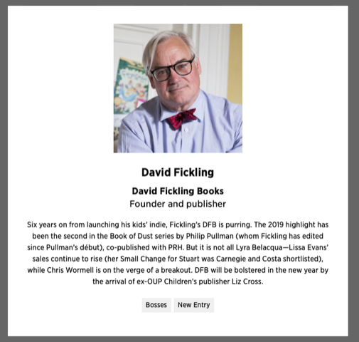 DFB_storyhouse's tweet photo. Marvellous to see some familiar faces in @thebookseller's Top 150 of 2019 list!❤️❤️❤️
🌟@jabberworks
🌟@PhilipPullman
🌟#LissaEvans
🌟#ChrisWormell
🌟@LizJCross
➡️https://t.co/cvh9UZI1xT https://t.co/NeiIl9YiRo