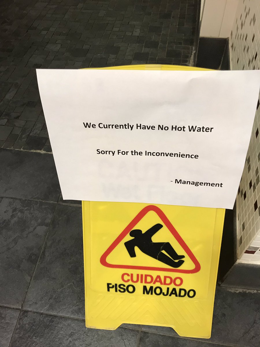 GabyMarchand's tweet photo. @NYSC day 2 of no hot water. You are in NYC I am sure you can find someone to fix it. You are increasing my Elite membership again, justify it with proper service. https://t.co/ur5GD3ousY