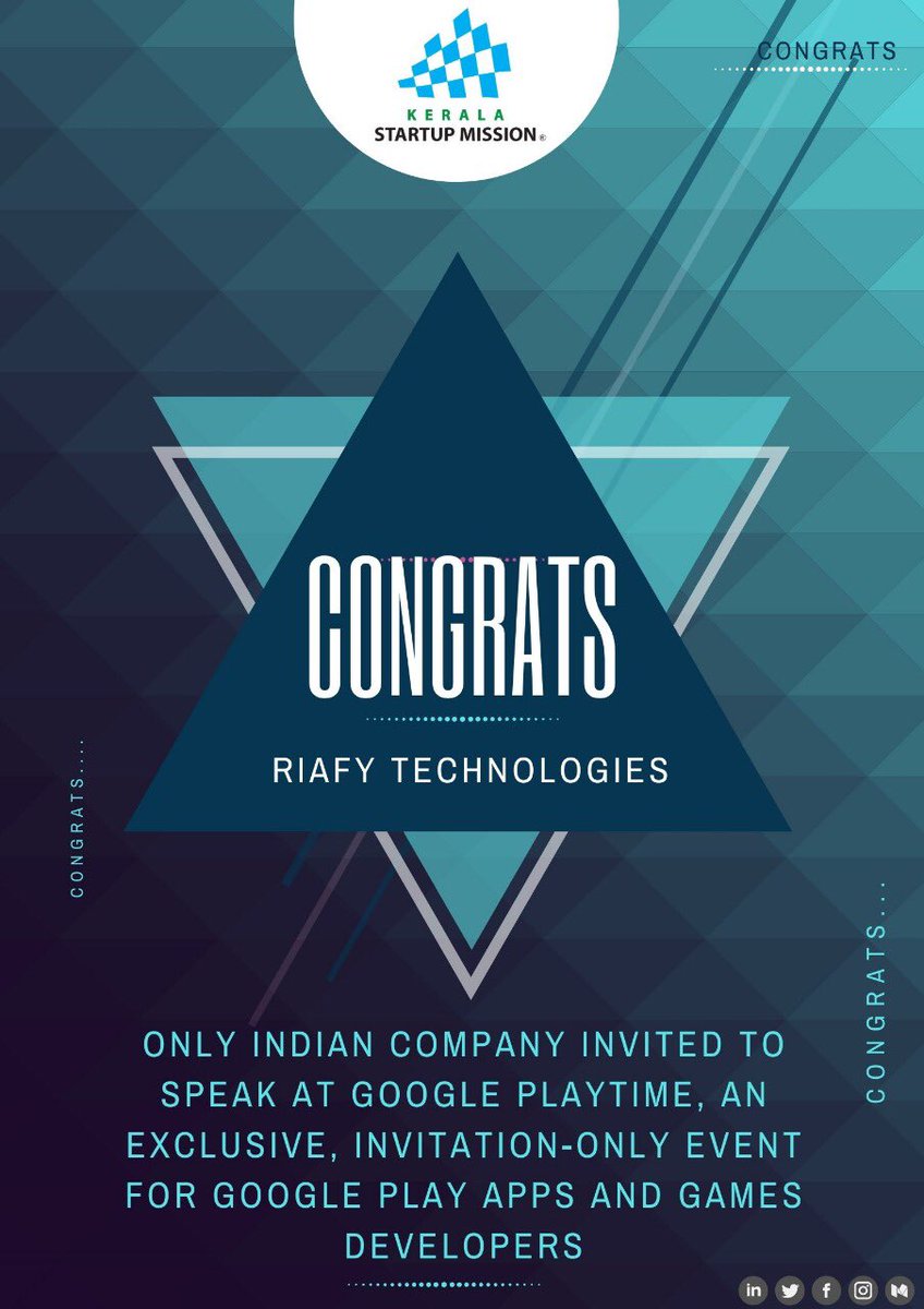 Mr John Mathew, Co-founder &amp; CEO, <a href="/riafytech/">Riafy</a> will be sharing Riafy Technologies' efforts on A/B testing and the impact it has on growth and revenue. Congrats!! #KSUM #Kerala #Startup #FridayMotivation #Google #GooglePlaytime #StartupsOwnCountry
