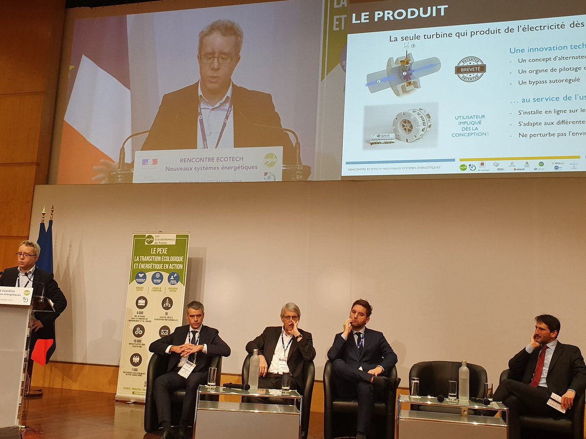 PexeFrance's tweet photo. #EcotechNRJ Créons 1️⃣ de la valeur pour la filière #photovoltaïque avec @IPVF_institute et 2️⃣ de l'électricité dès les faibles flux d'eau par des picoturbines (hydroliennes) #SaveInnovations ! https://t.co/Mjqk9KrENx