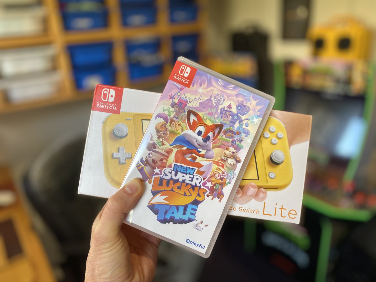 FamilyGamerTV's tweet photo. WIN: Nintendo Switch Lite &amp; New Super Lucky’s tale.
ENTER: Multiple ways
1️⃣Follow @AskAboutGames &amp; @FamilyGamerTV
2️⃣RT this tweet w/ pic of your family gaming.
3️⃣Tag parent who’d enjoy the Switch. 
WINNER: 1st Jan. 
#Comp #NintendoSwitch #Promo
DETAILS: https://t.co/lD6VkvUChW https://t.co/QCmiWyET7o