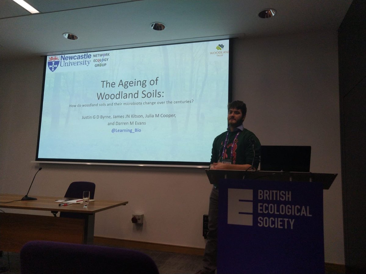NCL Network Ecology (@nclneg) on Twitter photo Well done to <a href="/Learning_Bio/">Justin Byrne</a>, telling #BES2019 all about soil changes over time. #metabarcoding @WoodlandTrust <a href="/ecology_ncl/">Ecology Group, Newcastle University</a> <a href="/SciencesNCL/">Sciences at Newcastle</a> Well done to <a href="/Learning_Bio/">Justin Byrne</a>, telling #BES2019 all about soil changes over time. #metabarcoding @WoodlandTrust <a href="/ecology_ncl/">Ecology Group, Newcastle University</a> <a href="/SciencesNCL/">Sciences at Newcastle</a>