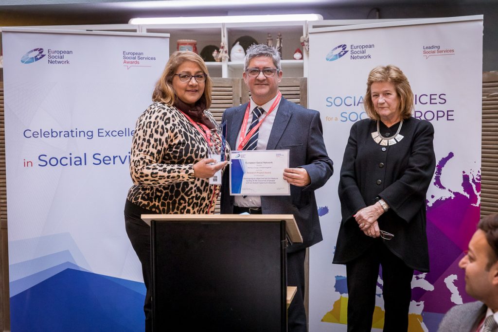 ESNsocial's tweet photo. Congratulations from all of us at @ESNsocial to @Mentaur UK for the project ‘Developing an objective tool to measure #QualityOfLife outcomes of people with an #AutismSpectrumDisorder’.

Research Project Winner #ESSA19 #Brussels https://t.co/NmOwWoTH7b