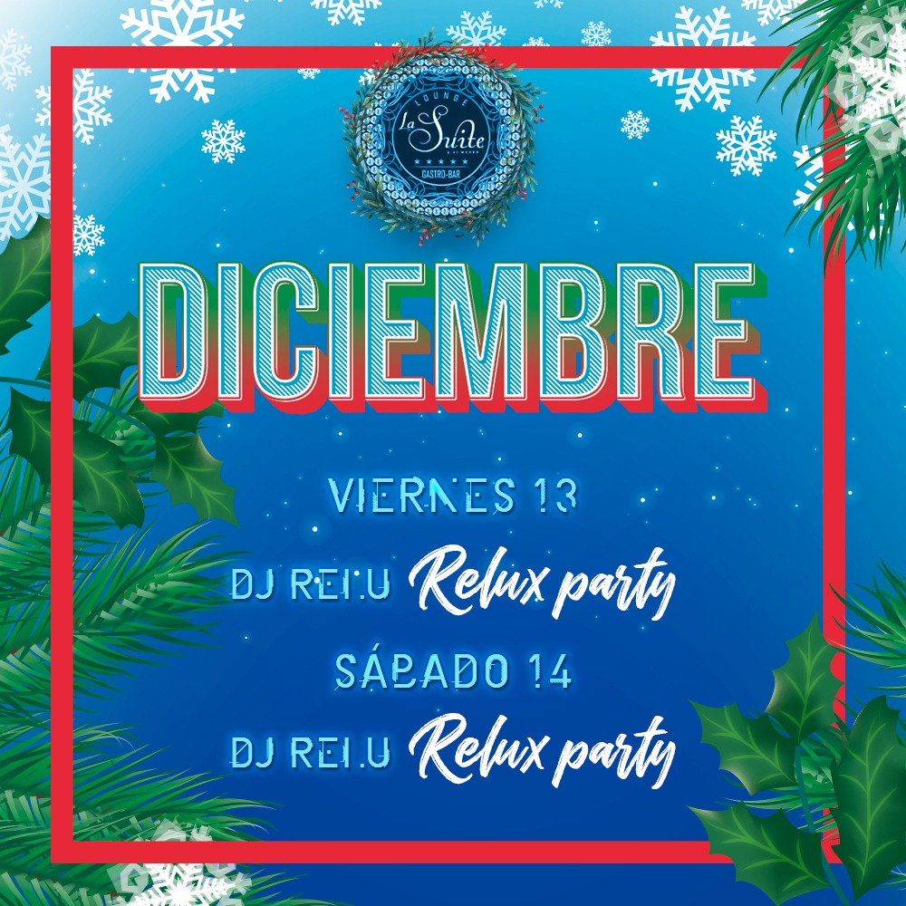 la_suite's tweet photo. Este fin de semana... ¡¡Sesión doble de Relux Party!! 🥳

Además, os recordamos, que hoy ABRIMOS A LAS 17h para que disfrutéis de La Suite MÁS Y MEJOR!! 🔥

¡No faltéis!🙂

#masymejor #fiesta #copas #salir #musica #amigos #bailar #lamejormusica #djs #pasarlobien #diciembre https://t.co/MJZ5GbllMf