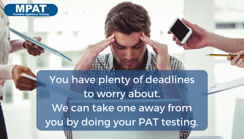 MPAT4U's tweet photo. Due to get your electrical appliances PAT tested? Don’t get frazzled with the stress of it all. MPAT provides inspection, testing and all paperwork required for compliance. https://t.co/bIoKV5S3WV