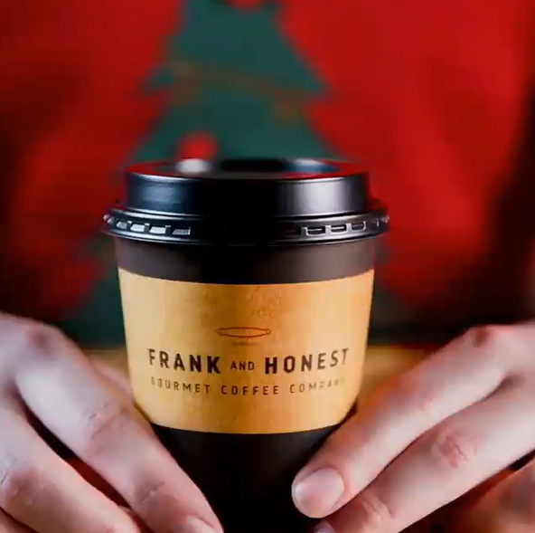 We've got our festive jumper on, have you? Frank and Honest coffee keeping you in the Christmas mood, available in store.